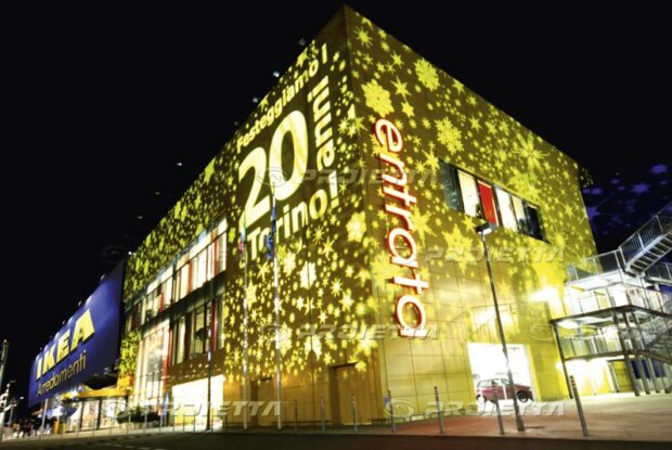 Projections de Noël pour les centres commerciaux - Ikea Arredamenti