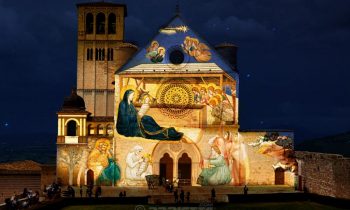 Proiezione Assisi - video mapping natalizio
