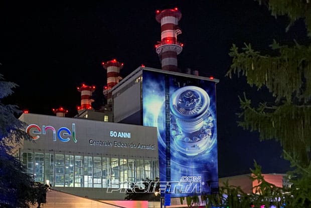Video Mapping centrale la casella